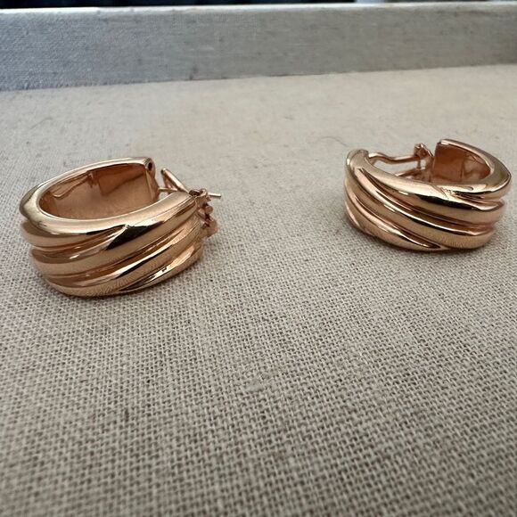 Milor Italian Bronze Wide Hoop
Earrings - Made in Italy Italian Bronze Elegant - Picture 12 of 17